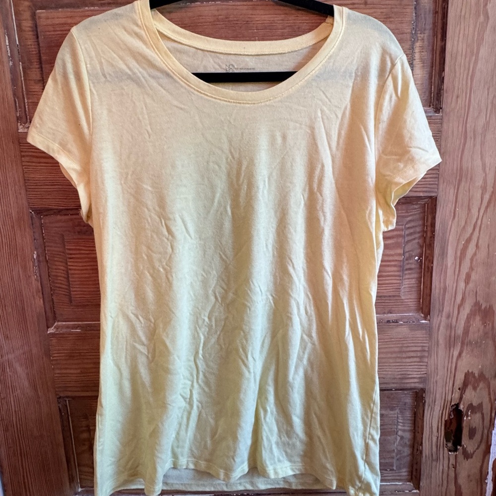 No Boundaries Butter Yellow Relaxed Short Sleeve T-Shirt